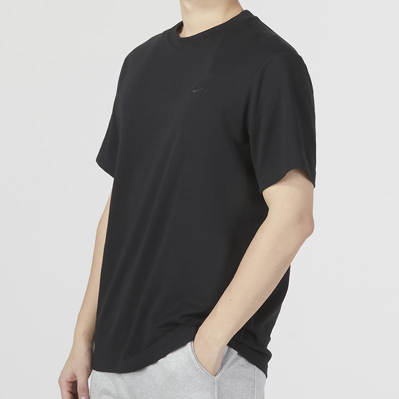 Nike Solid Color Crew Neck Short Sleeve T-Shirt Men Tops Black DV9832-010