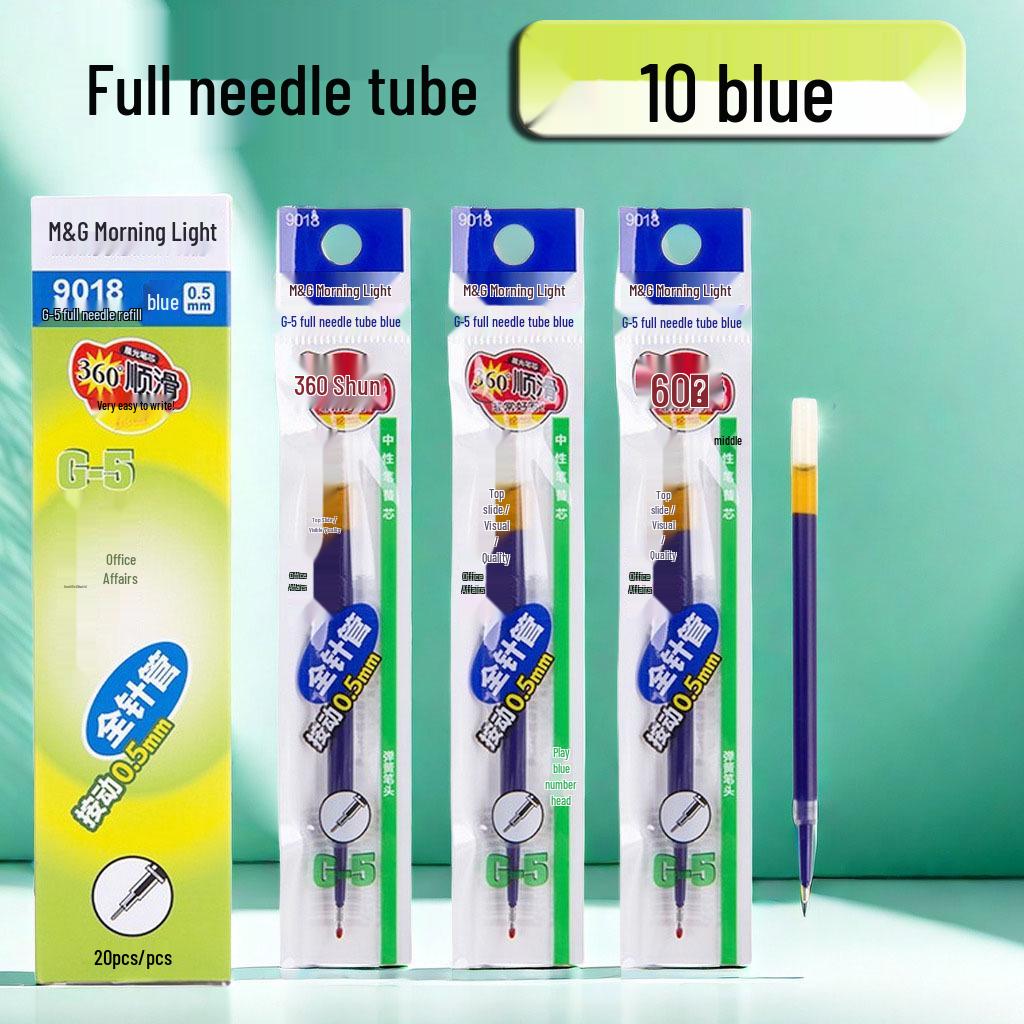 Morning Light G-5 Bullet Tip Click Pen Refill, 0.5mm - Black, Red, Blue