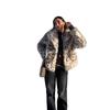 European and American autumn and winter imitation fur short women's jacket jacket leopard print artificial fur coat