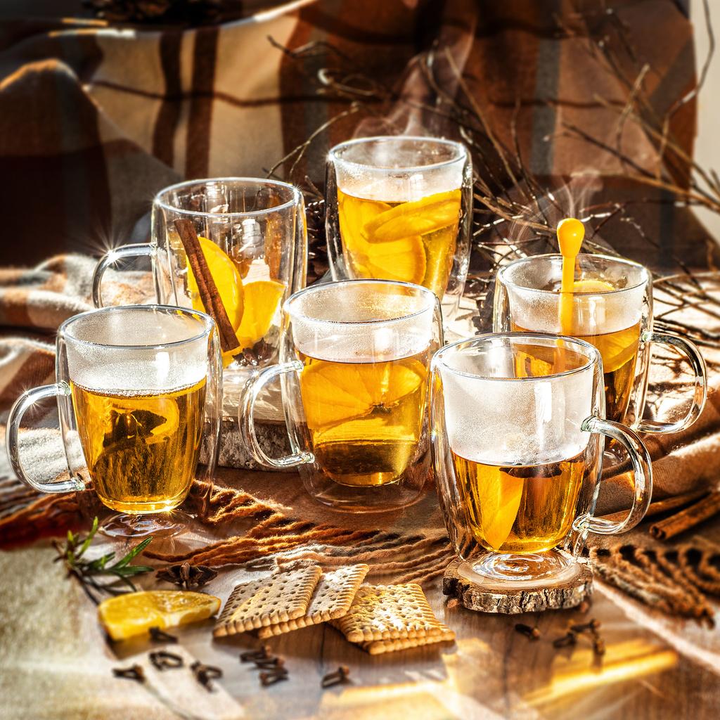 KADAX Szklanki Termiczne Z Podwójną Ścianką 270 ml 