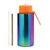 1L Large Capacity Stainless Steel Travel Water Bottle With Straw Lid Portable Outdoor Sports Insulated Cup