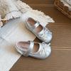 2026 Kids' Korean Style Bow Leather Flats - Versatile, Comfortable Princess Dance Shoes for Spring & Autumn