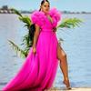 European & American Plus Size Mesh Hem Dress