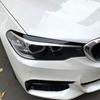 Front Headlight Eyebrow Lamp Trim For BMW 5 Series G30 525i 530i 2017- Black