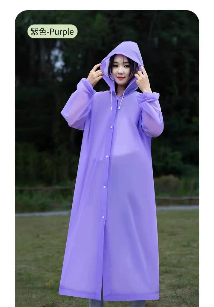 Disposable raincoat adult EVA thickened one-piece matte long men's and women's portable poncho