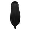 33" Long Straight Black Cosplay Wig – Voluminous Center-Parted Synthetic Hairpiece for Anime Convention & Stage Performance