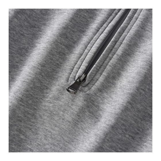 [Fosroe] Hoodie, Zip Shirt, Long Sleeve, Men's Sweatshirt, Pullover, Stand Collar, Half Zip, Plain, Loose, Large Size, Autumn Clothes