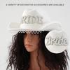 Women's Luxury Sparkling Crystal Pendant Hat with Pearl Letters for Engagement Parties