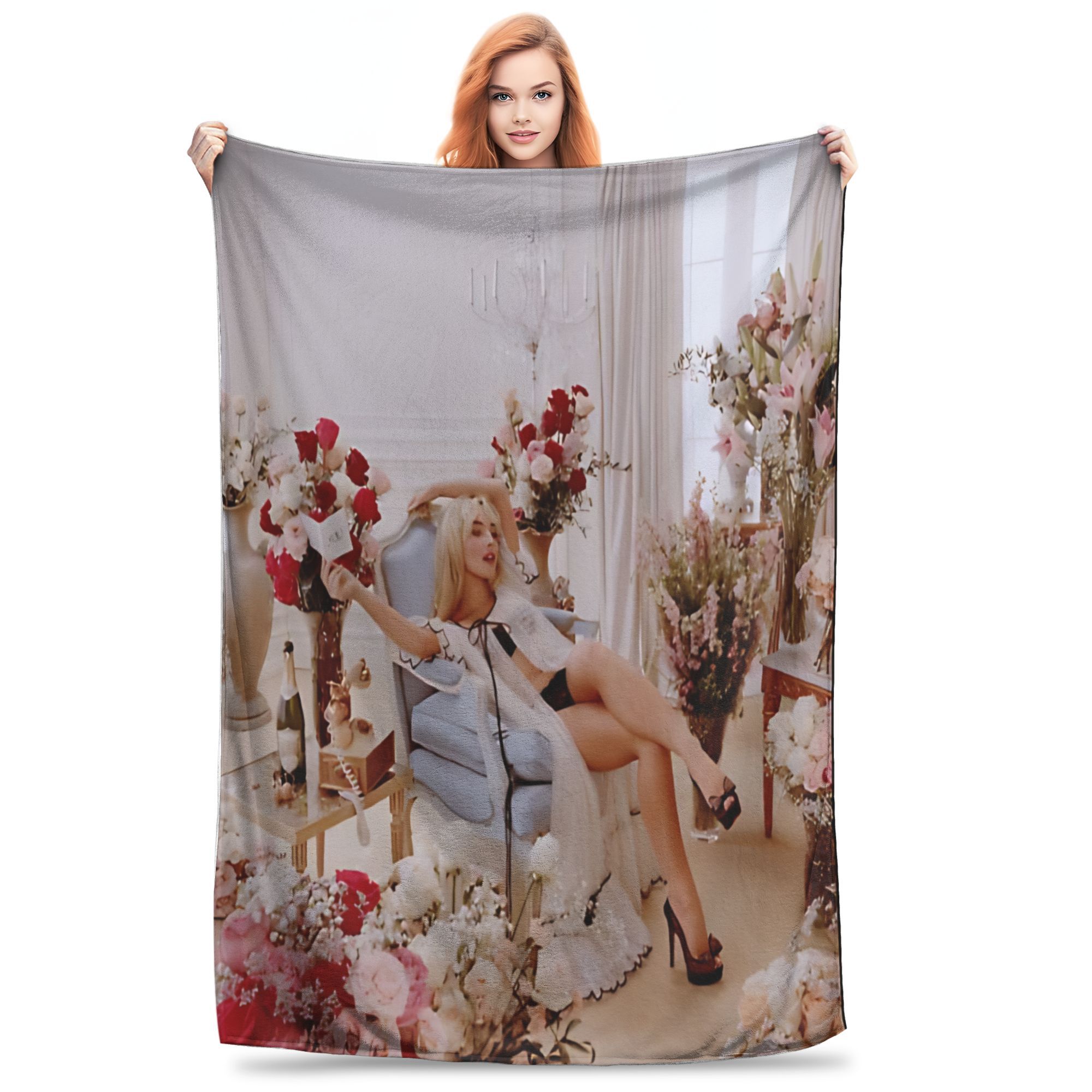 

Sabrina Carpenter Man s Best Friend Merch Blankets Super Soft Flannel Throw Blanket Cozy Plush Thin Quilt 130x150cm