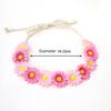 Künstliche Gänseblümchen Bohemian Stirnband Verstellbares Hanfseil Blumen Haarband Für Damen Mädchen Strand Hochzeit Party Dekorationszubehör