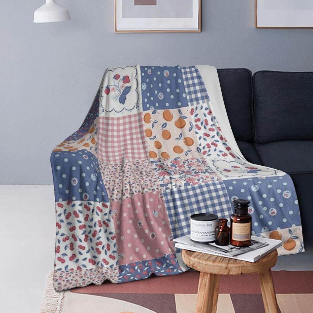 Kaufe Patchwork-Steppdecke Von Tea With Xanthe Decken Weiche Warme Flanell-Kuscheldecke Plüsch für Bett Wohnzimmer Picknick Reise Zuhause Sofa zum Preis ab 21
