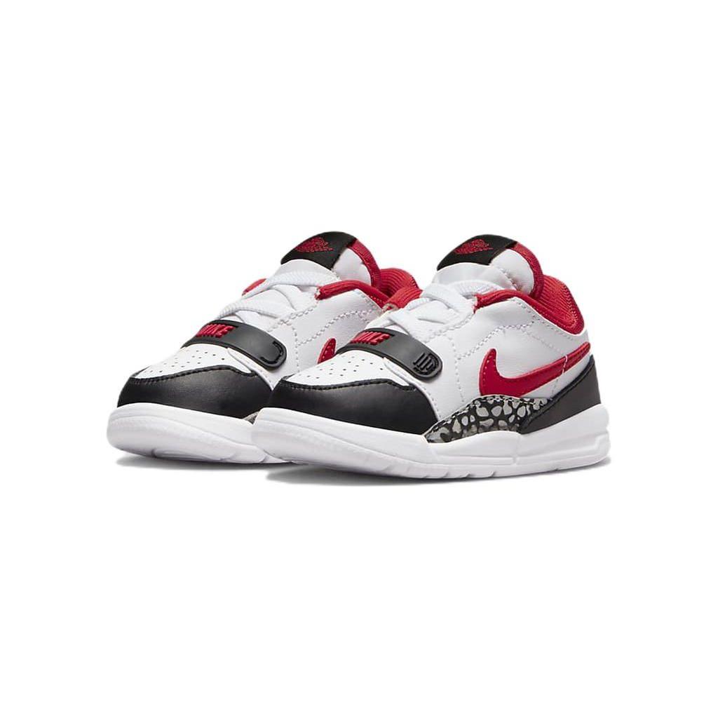 Air Jordan Legacy 312 Low TD Fire Red Baby-Sneaker Weiß Schwarz Wolfsgrau CD9056-160