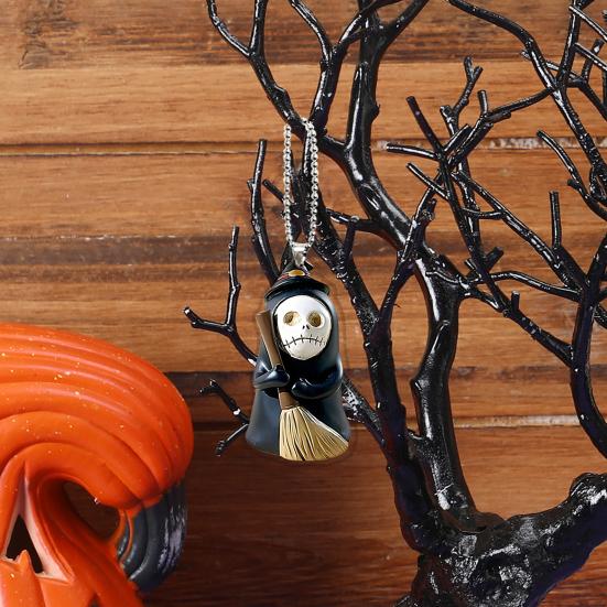 2 Pcs Horror Ghost Pendant 2D Acrylic Ghost Bag Charm