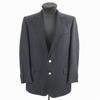 80s-90s Vintage/s/Premium Tasmanian Wool/Navy Blazer/175AB6/Gold Logo Buttons/Tailored Jacket