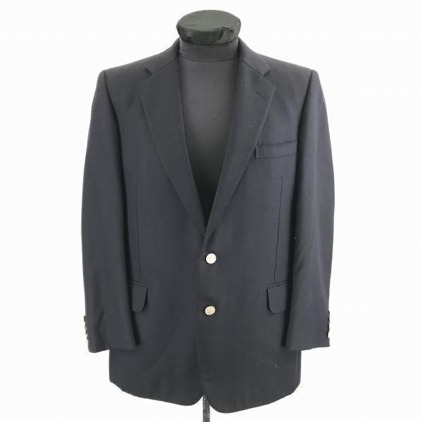 

Винтажный пиджак 80-90-х годов/Burberrys/Премиальная тасманская шерсть/Темно-синий блейзер/175AB6/Золотые пуговицы с логотипом/Пиджак по индивидуальному пошиву