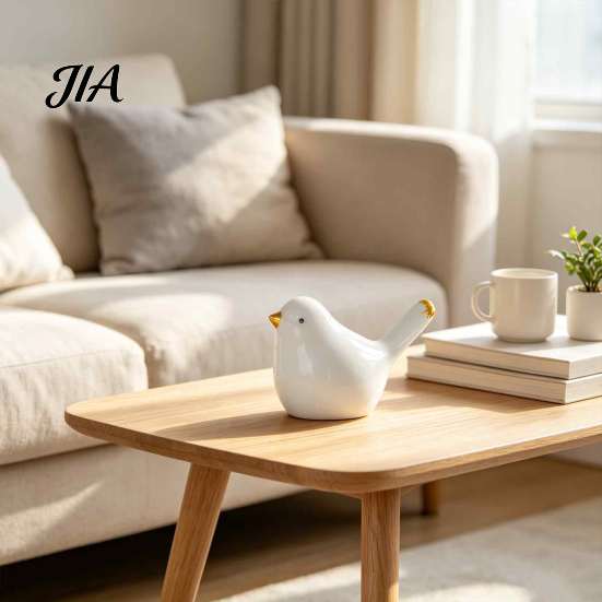 Modern Ceramic Bird Figurines Birds Figurine, Matte Glaze Statue, Animals Ornaments, Mini Elegant Desktop Ornament Crafts Home Decoration for