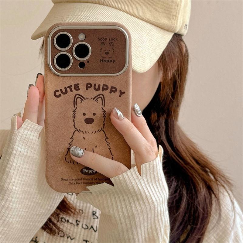 New Brown West Highland Puppy Protective Case Suitable for Iphone16pro Fur Apple 15 Mobile Phone Case 14 13 Soft
