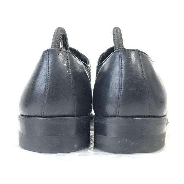 70s-80s Vintage Felt Tongue Leather U-tip McKay Construction 9 26.5-27.0 Black Maker Unknown Business Dress shoes(USED)