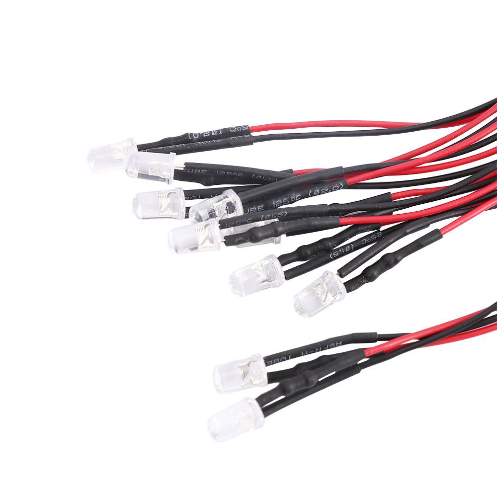 10 pcs DC 12V 5mm Light Emit Diode LED Wired