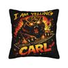 I Am Yelling Carl Donut Cat Meme Pillow Case Funny Pillow Cover Soft Pillowcases For Living Room Chair