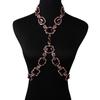 2025 New Fashion Big Glass Waist Chain Body Chains Necklace Jewelry Women Indian Statement Long Crystal Rhinestones Necklace
