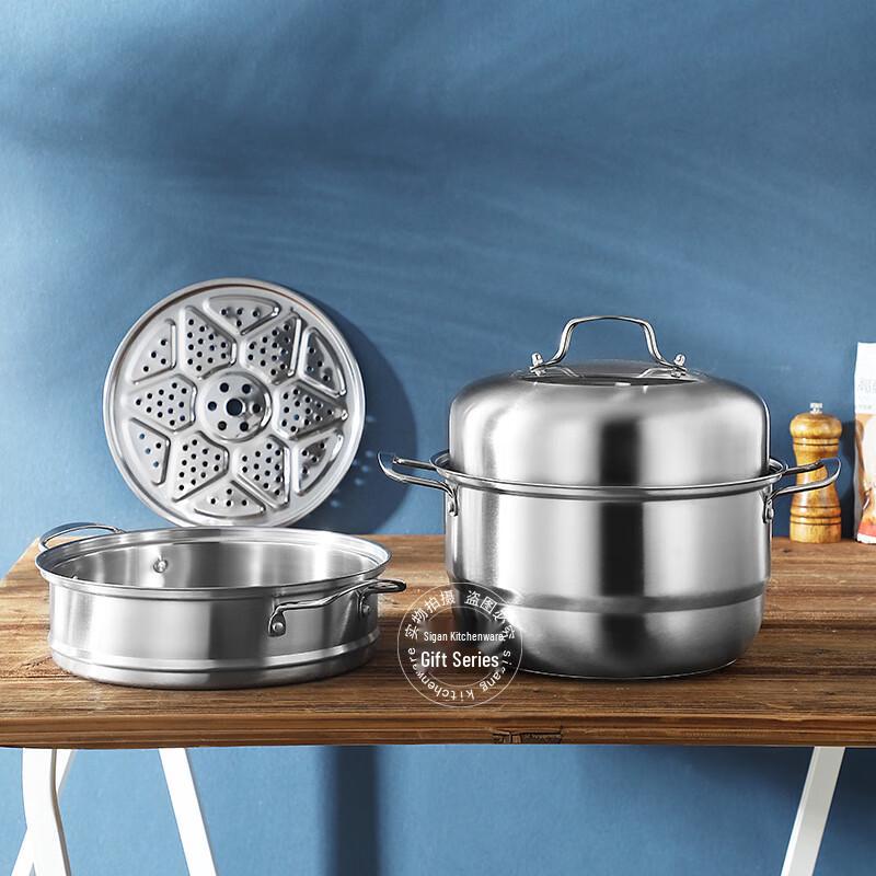 Dampftopf aus Edelstahl