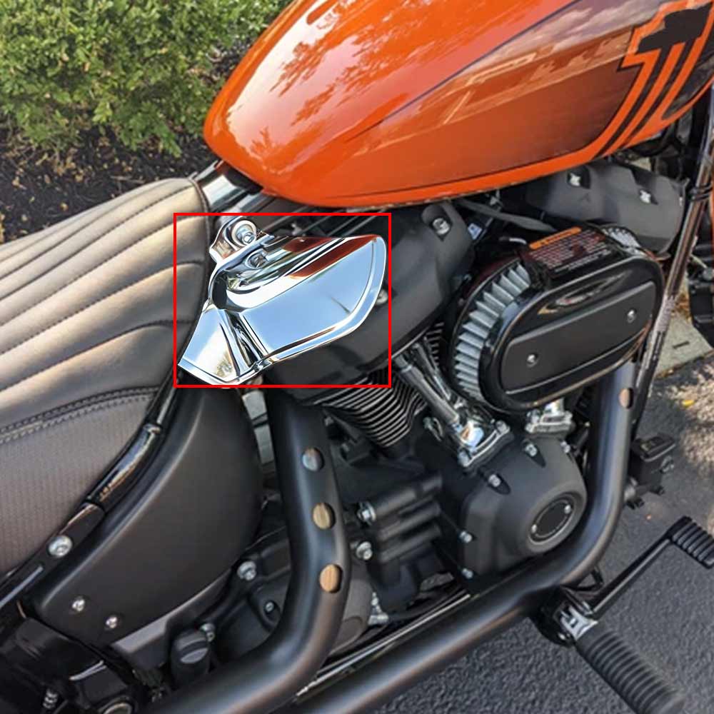 Motorcycle Accessory 1 Pair Heat Deflector Shields ABS Plastic Chrome Fit For Harley Softail Heritage Classic FLHC 2018-2026