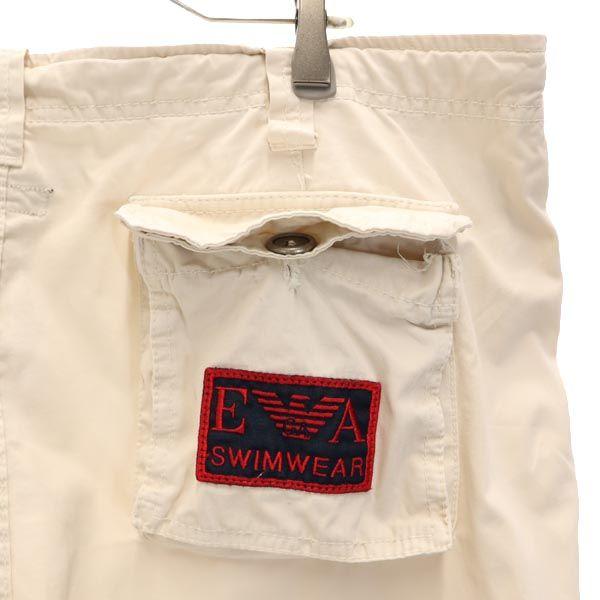 Emporio Armani Cargo-Hose XL Elfenbein System Schwimmen Amphibisch Badebekleidung Herren Gebraucht