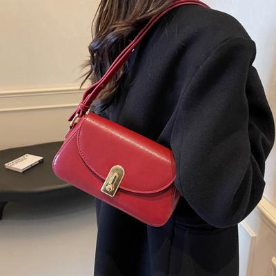 Taschen für Frauen Luxus Designer Rot Hochzeit Kleine Quadratische Handtaschen Frankreich Einfache Vielseitige Schulter Umhängetasche Trend