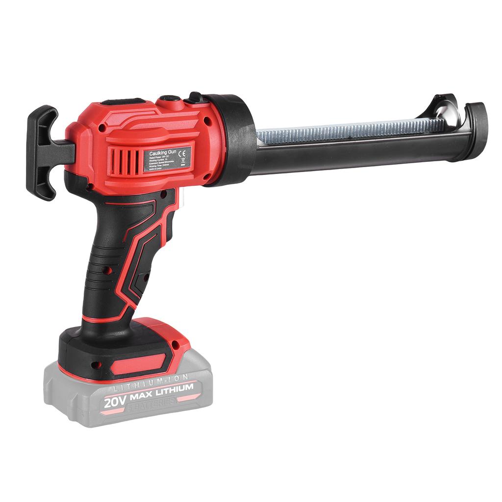 Cordless Caulking Machine 20V Hand-held Electric Caulking Tool Kit 4 Adjustable Speeds and LED