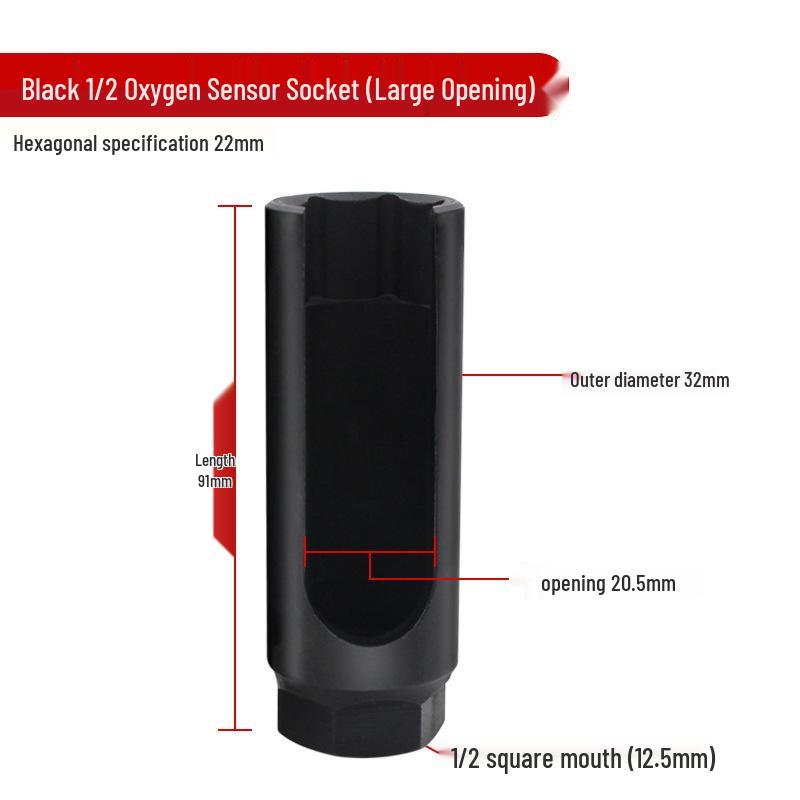 Sauerstoffsensor-Ausbauwerkzeugsatz mit großer Öffnung 22 mm für Kleinwagen
