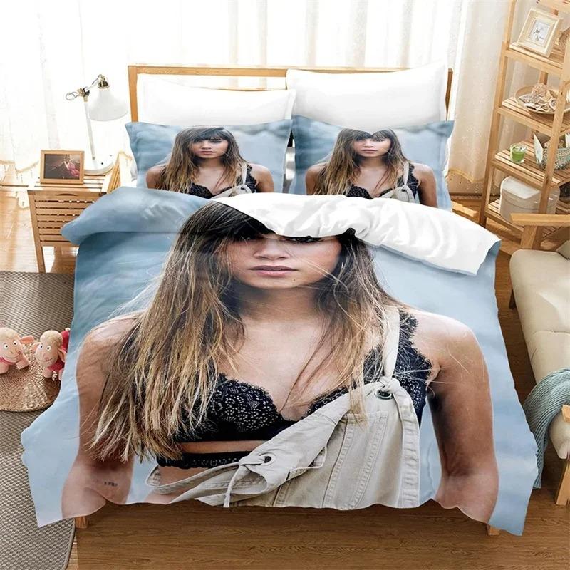 Set Copripiumino Cantante Spagnola A-Aitana Copripiumino Cantante Matrimoniale Singolo Matrimoniale Queen King Adulti Bambini Biancheria da Letto Piumino