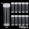 10/30/50/100Pcs Transparent Mini Plastic Vials Empty Leakproof Storage Bottles for Liquid Beads Sewing Pins Small Parts Organizer