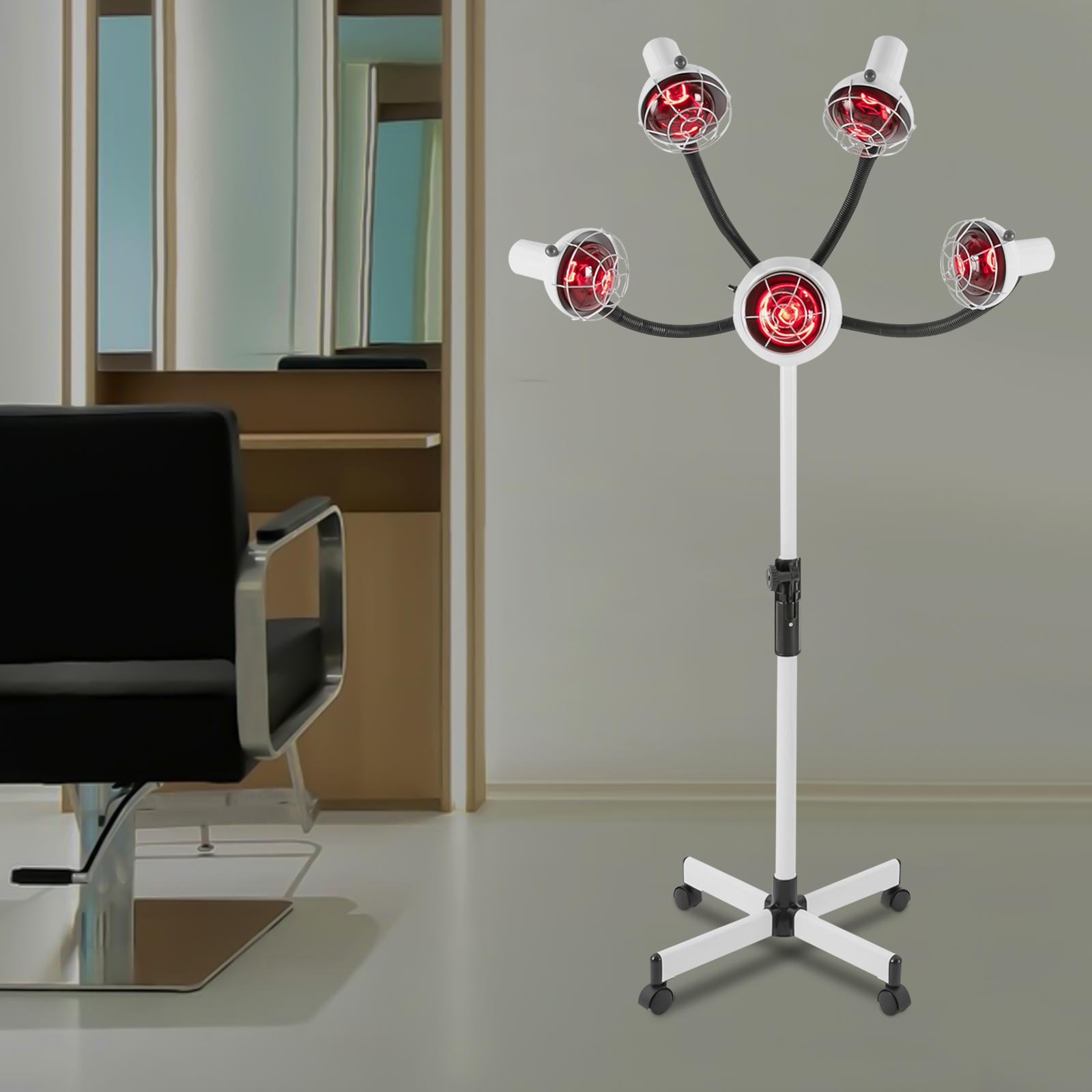 

Infrared Heat Lamp Red Light, 5 Head 750W Color Processor Machine Adjustable Height Floor Hair Dryer for Salon, Drying,Coloring United States