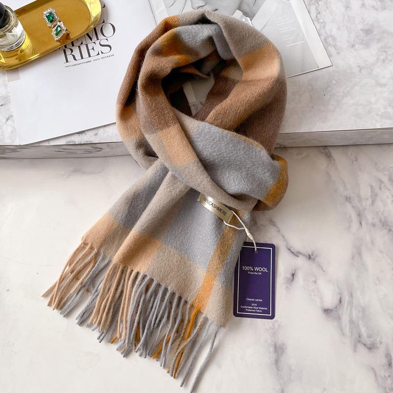 Pure Cashmere Scarf Winter New Men's and Women's High-end Warm Versatile Scarf