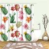 Tropical Cactus Plant Pineapple Shower Curtains Bathroom Frabic Waterproof Polyester Bath Curtain