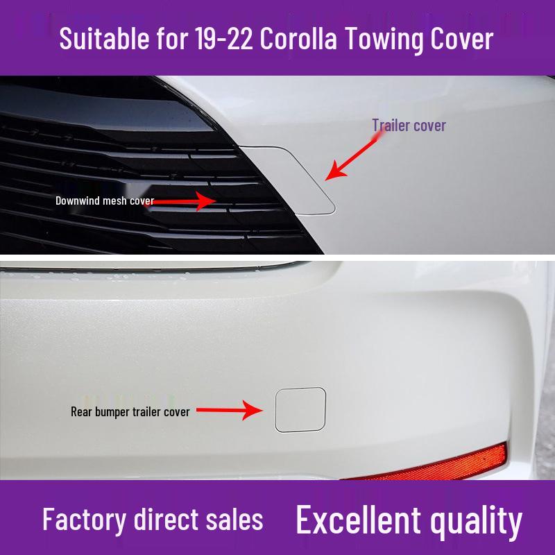 Toyota Corolla Trailer Tow Hook Cover (2019-2025) - Bumper Towing Hole Cover