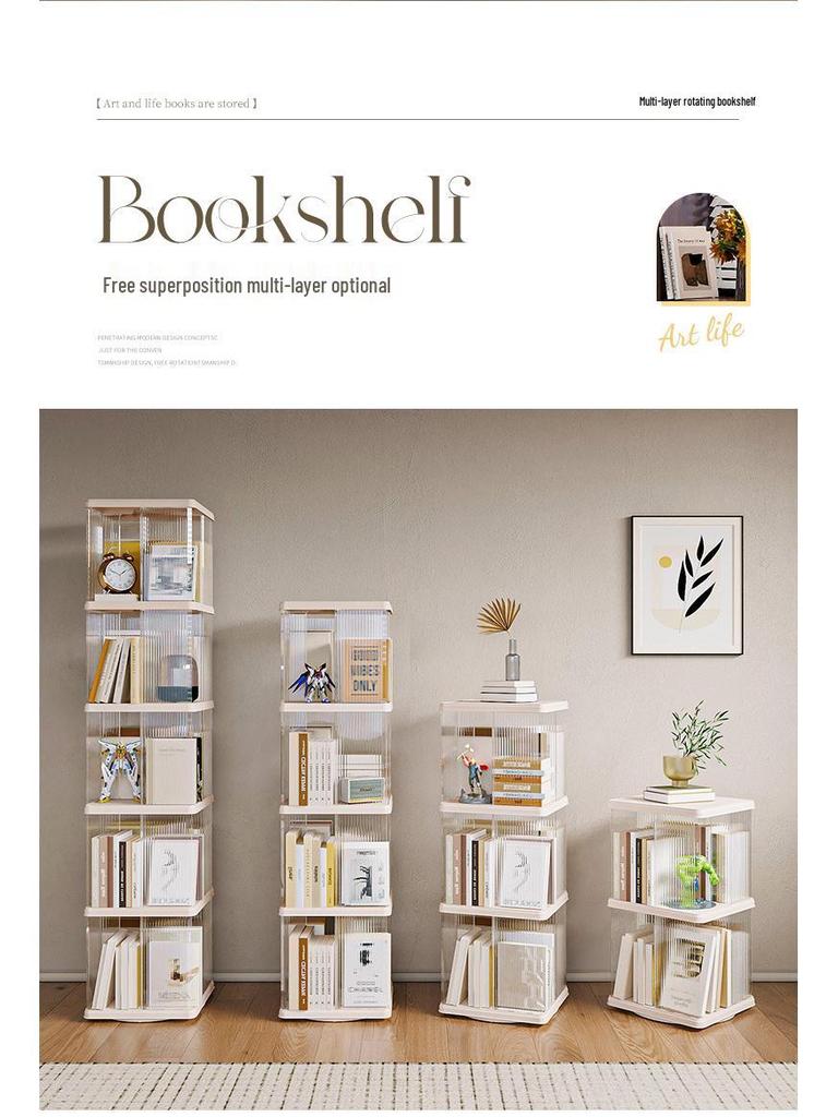 360° Rotating Children's Bookshelf - Large Capacity Multi-Layer Floor-Standing Storage for Living Room