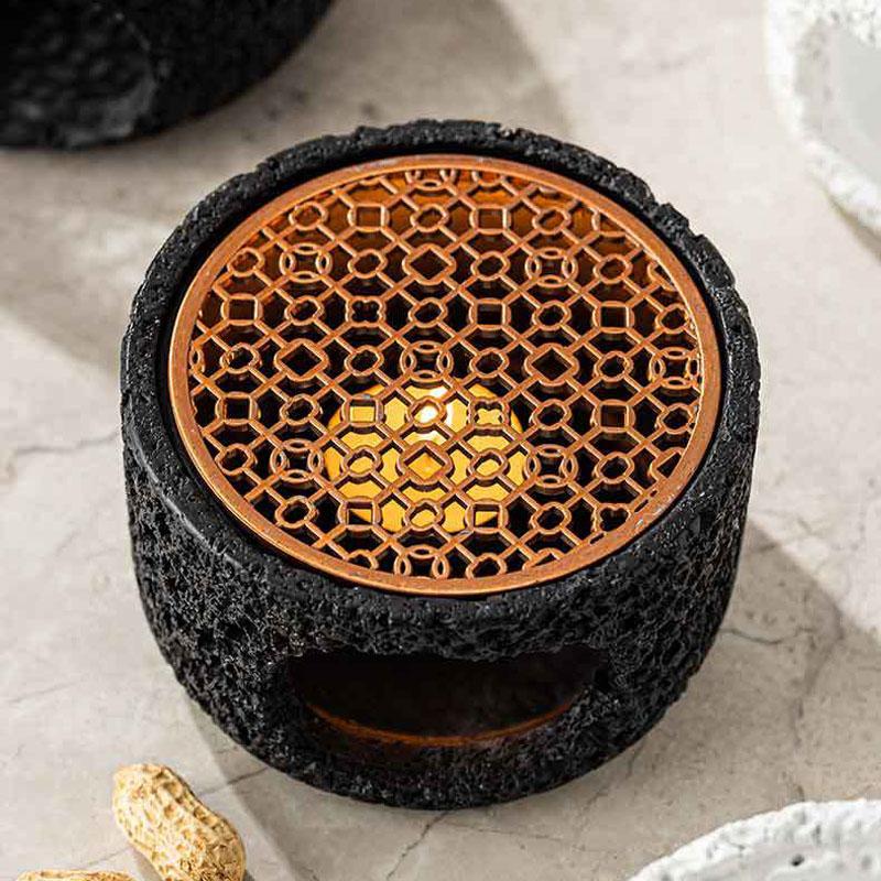 Stoviglie Creative in Ferro con Texture di Roccia, Piatto Isolante per Ristorante, Piatto da Dessert, Piatto da Sushi, Stoviglie Speciali