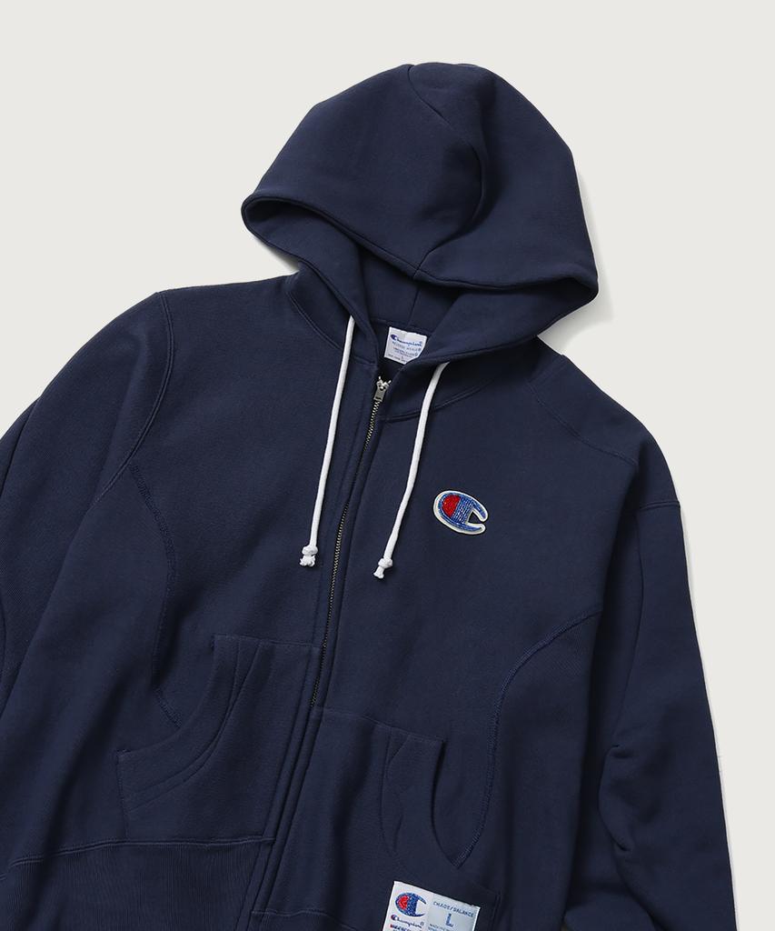 Champion X Undercover Reverse Weave Structured Zip-Up Hoodie Dark Navy