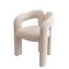 Luxury Modern Influencer Makeup Chair with Cream-Style Backrest for Bedroom Vanity