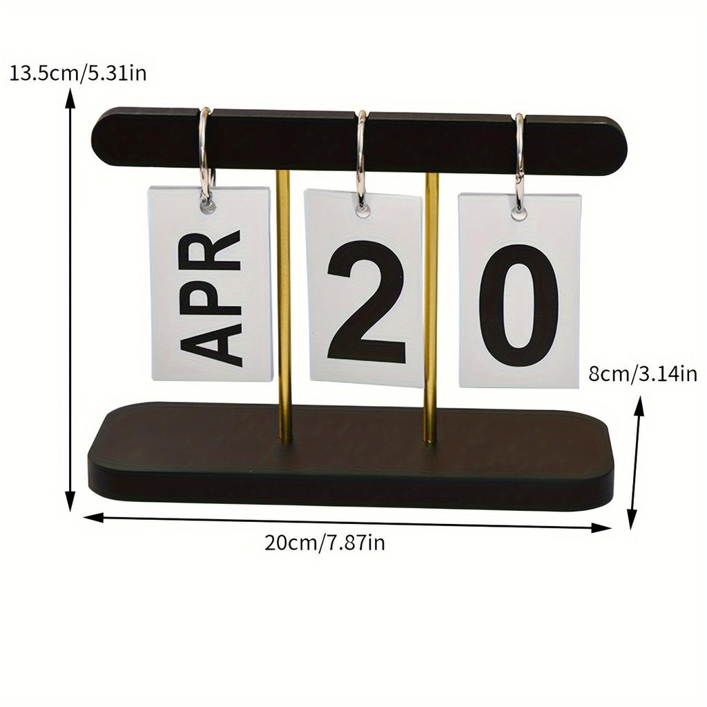 Nordic Minimalist Creative Flip Calendar Desk Ornament for Home, Living Room, Dining Table, Coffee Table, and Office Decoration.