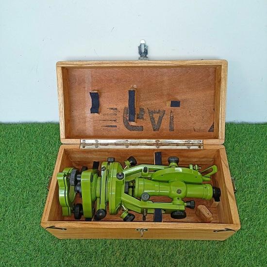 Aluminium Telescopic Alidade Survey & Level Theodolite Transit with Wooden Box