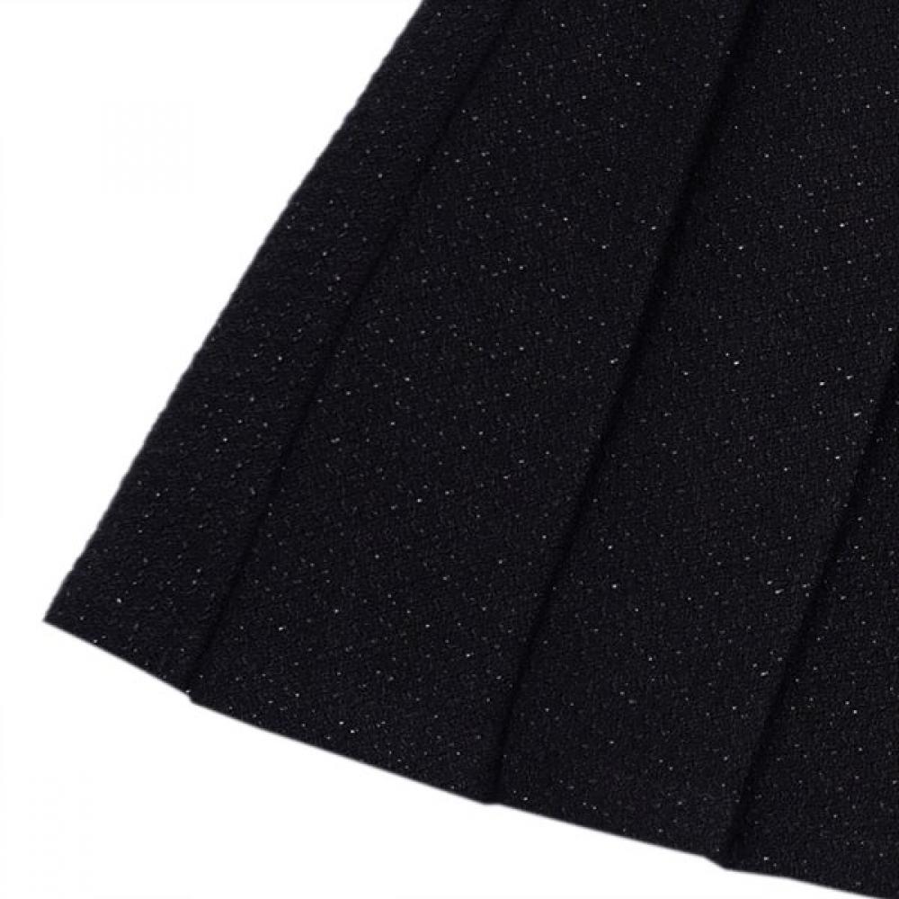 Tiffany Black Pearl Tweed Pleat Sk T54kas010