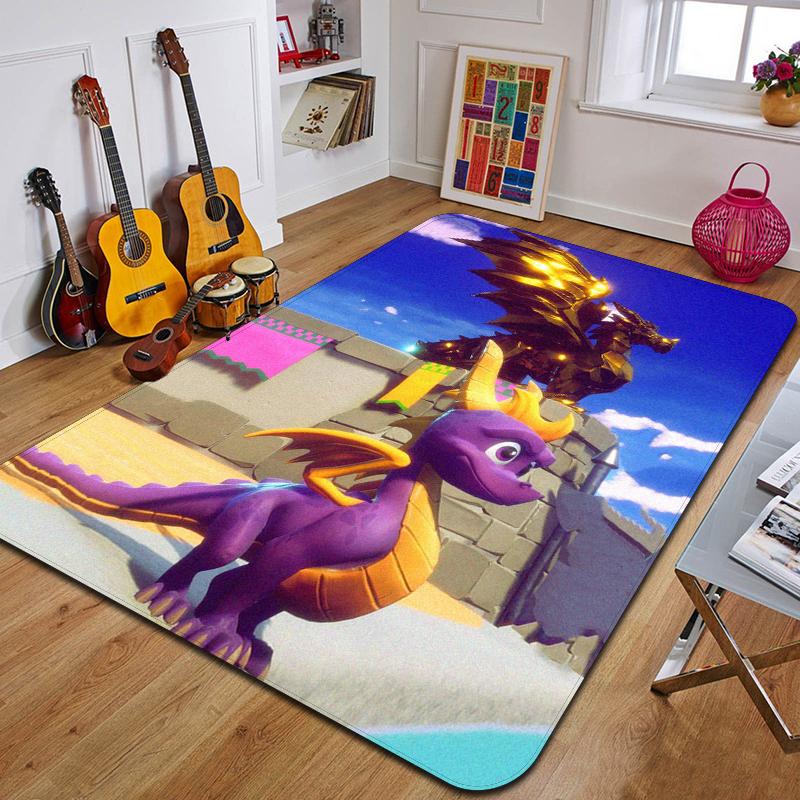 S-Spyro's Dragon Printed Carpet Fashion Yoga Mat Non-Slip Carpet Bedroom Decoration Outdoor Carpet Bedroom Birthday Gift