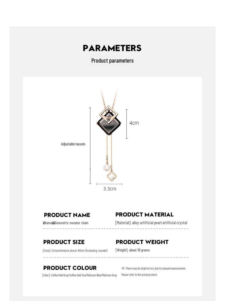 2021 Nowy damski uniwersalny wysokiej klasy dekoracyjny naszyjnik sweterkowy wisiorek