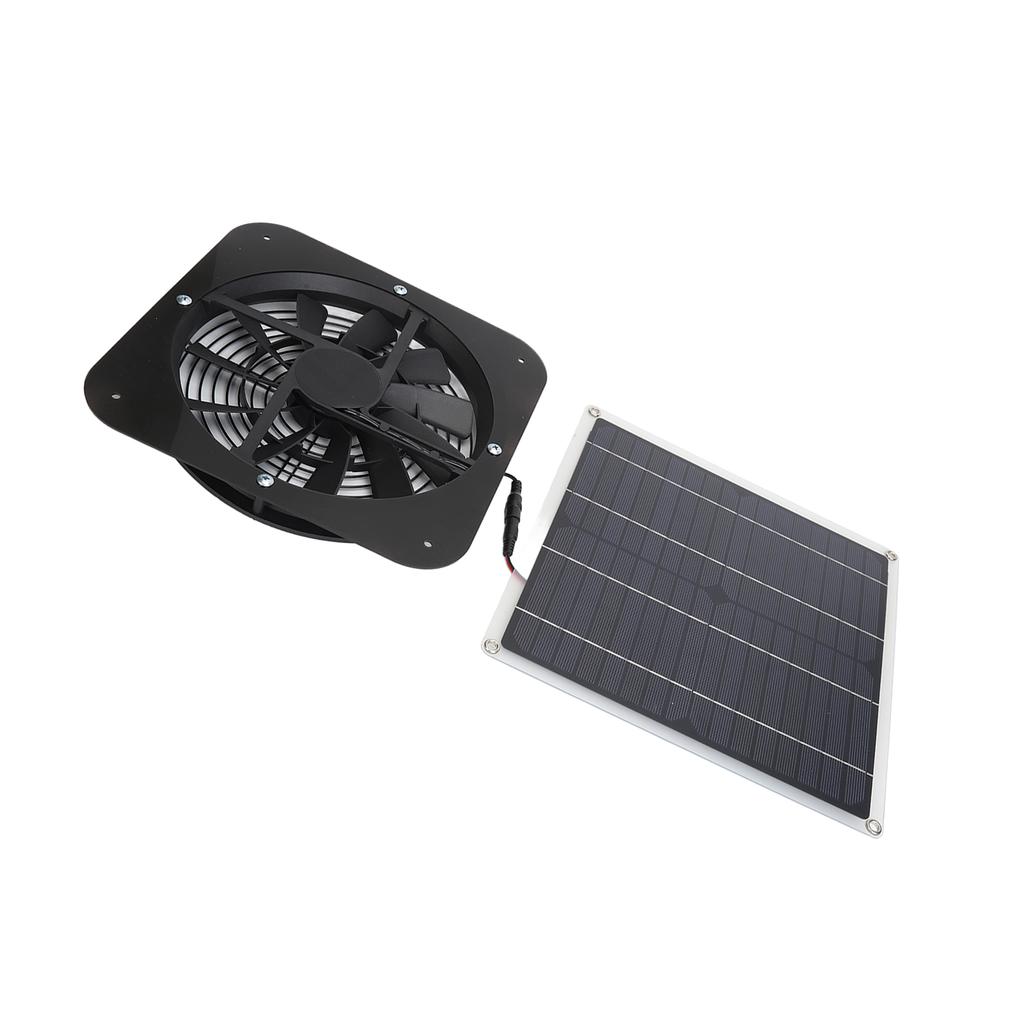 Solar Panel Fan Kit Solar Exhaust Fan 100W Solar Powered Panel with 10inch Round Fan for Greenhouse Shed Chicken Coop