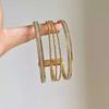 European and American multi-layer matte printing opening bracelet personalized bracelet jewelry women