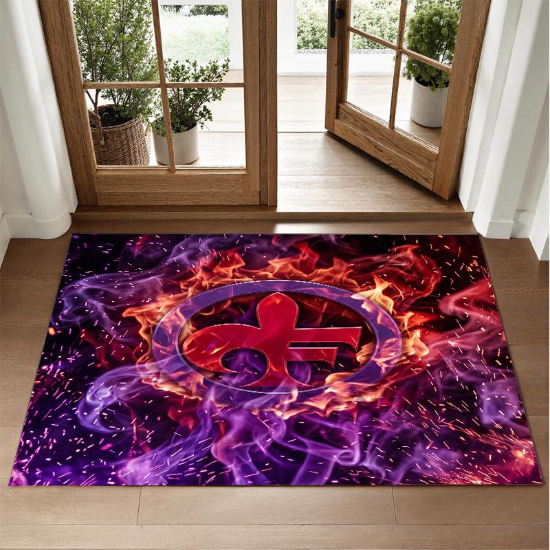 Fiorentina FC Design Crystal Velvet Rug Soft Decorative Mat for Bedroom Entrance