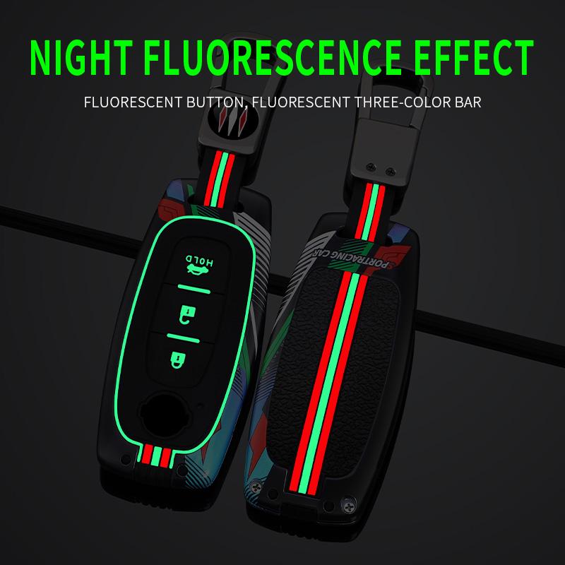 Styling Mouldings Zinc Alloy Car Remote Key Case Cover Fob For Nissan X-trail T33 Qashqai J12 Teana 2022 2023 Protect Shell Hold